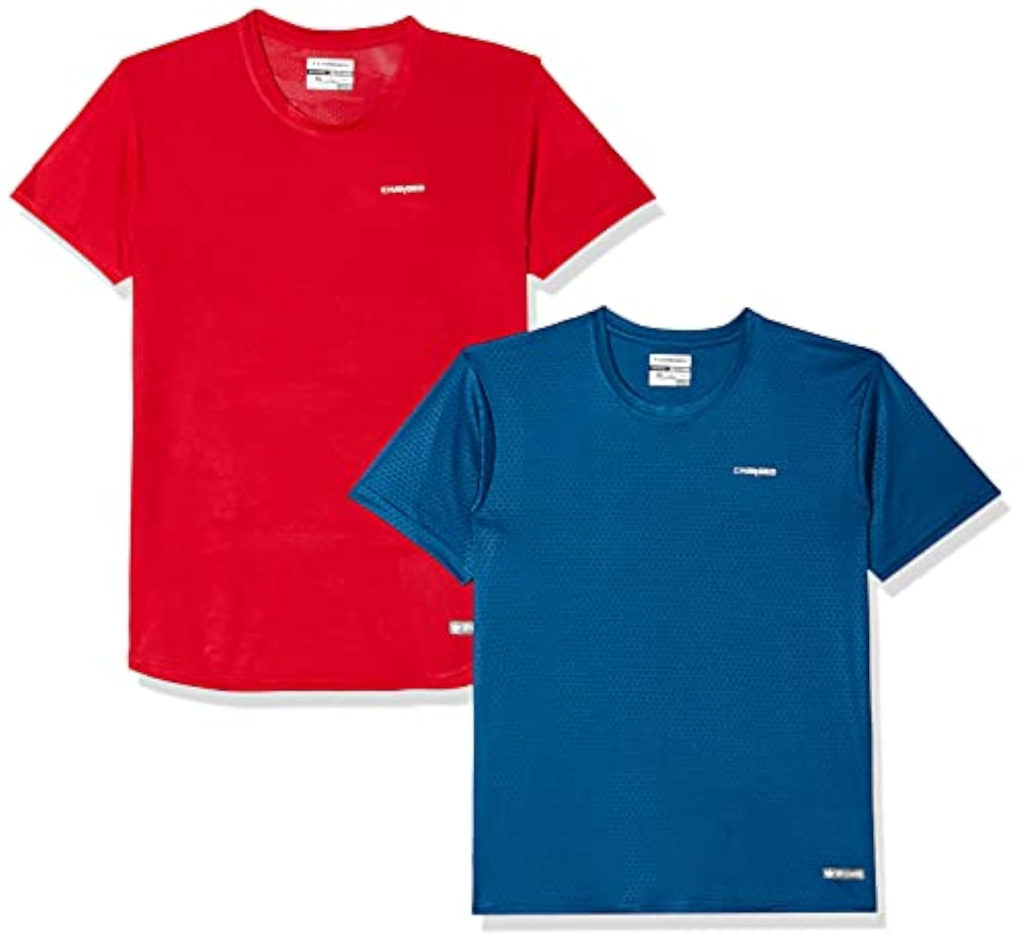 Women's Camo Jacquard Polyester Round Neck Sports T-Shirt, Red XL