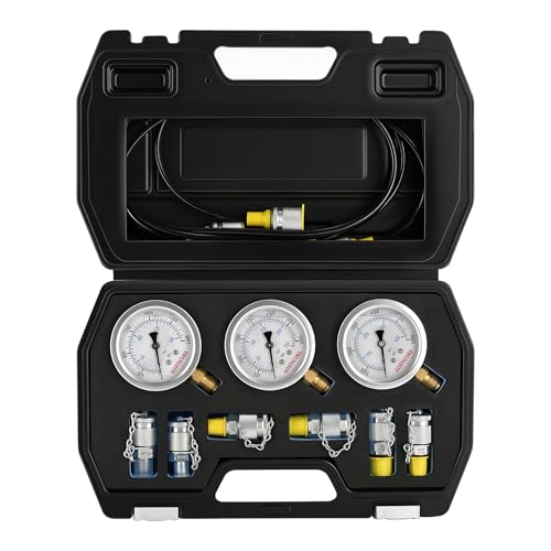 Hydraulic Pressure Test Kit with Gauges and Hoses