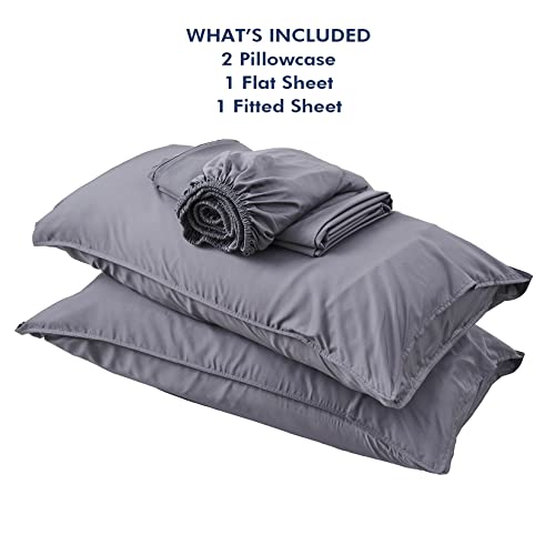 Vasroy King Size Cooling Breathable 100% Bamboo Bed Sheets Set 1800 Thread Count Super Silky Soft With 16 Inch Deep Pocket Machine Washable 4 Piece Dark Grey #TOP6