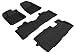 3D MAXpider Complete Set Custom Fit All-Weather Floor Mat for Select Honda Pilot Models - Kagu Rubber (Gray)