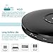 CD Player Portable Gueray Rechargeable Portable CD Player Car 1400mAh CD Walkman Anti-Skip Shockproof Personal CD Player with Headphones Jack USB AUX CD Music Disc with LCD Display (Black)