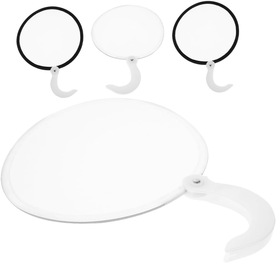 4pcs Round Folding Fans Portable Handheld Fans for Dancing