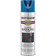Rust-Oleum Caution Blue 2524838 Professional Inverted Marking Spray Paint, 15 oz., Pack of 1