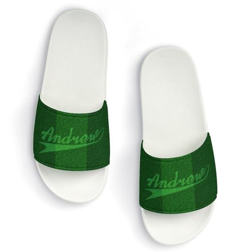 Custom Sports Slides Personalized Slippers - Baseball Sandals Quick Drying Softball Slippers Indoor Outdoor,Gifts for Men Youth Boy (White,Style 26)