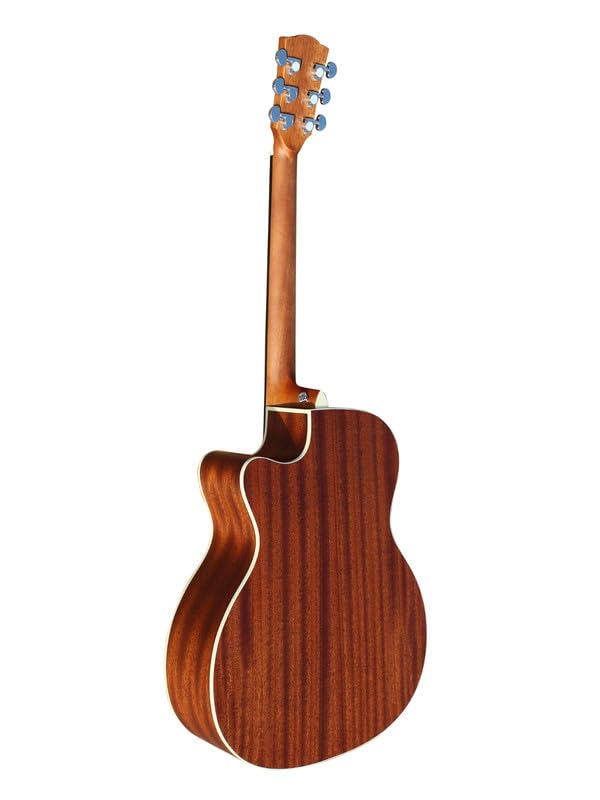 Image of Merida Extrema M1GAC-EQ Grand auditorium Cutaway Electro-Acoustic Guitar With Padded Bag - Natural (solid spruce top with Fishman pickup)