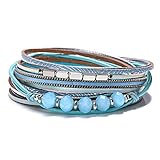 N/Ａ Accessoires für Herren und Damen Armband weibliche Boho-Stil Süßwasserperle Lebensbaum Vintage Magnetschnalle Lederarmband Hochzeitstag Muttertag Weihnachten Geburtstagsgeschenk