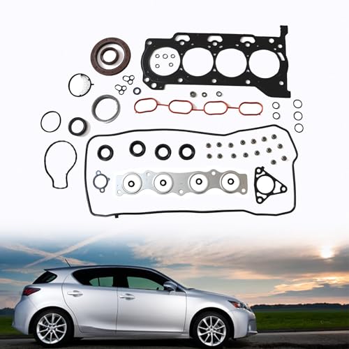 Image of GXARTS MLS Engine Cylinder Head Gasket Set HS26515PT Compatible with Toyota Prius 1.8L 2010-2013 Compatible with Lexus CT200 1.8L L4 2ZR-FXE 2ZRFE 2010-2013 11115-37030 11115-37050 11115-37051