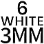 White - 3mm (6 Pack)