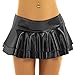 Loloda Womens Fashion Schoolgirl Micro Skirt Ruffled Pleated E-Girl A Line Miniskirt Club Wear Black Medium