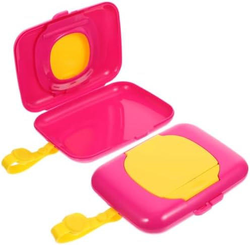 GATHINESS Wipes Reusable Case or Portable Wide 2pcs with Dispenser Wipe Opening Design, Lightweight and Wear-Resistant Pp Silicone Material Holder for Suitable Stroller Dining Chair
