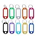 TECKMAN Key Tags with Ring,50 Pack ID Tags for Keychain, Men, Kids,Pet,Luggage & Bag with Label Window-10 Different Assorted Colors