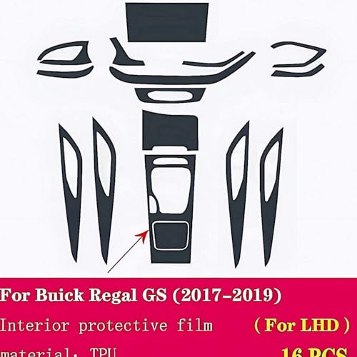 Película protectora de TPU para Buick Regal GS 2017-2023 protector de pantalla LCD coche LHD 6