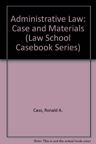 Administrative Law 0316132632 Book Cover