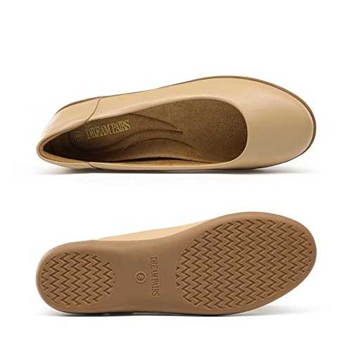 Image of DREAM PAIRS Women's Comfortable Ballet Dressy Work Flats, Round Toe Slip on Office Shoes