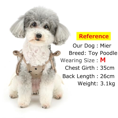 Zunea Vestidos de bolinhas para cães pequenos para meninas, vestido de princesa de verão, roupas par