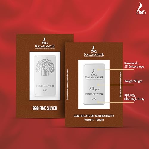 Image of 999 Purity Silver Bar Laxmi | A Timeless Investment | Sealed for Safety Gift for Diwali, Wedding, Puja | BIS Hallmarked | Sealed & Tamper-Proof Packaging - Kalamandir Jewellers