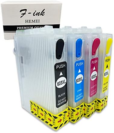Fink 603XL Ink Refill Kits Replacement for Eps 603 or 603XL Ink Cartridges,Work with Expression Home XP-3100 XP-2105 XP-4100 XP-2100 XP-3105 XP-4105 WF-2810 WF-2830 WF-2835 WF-2850 Printer