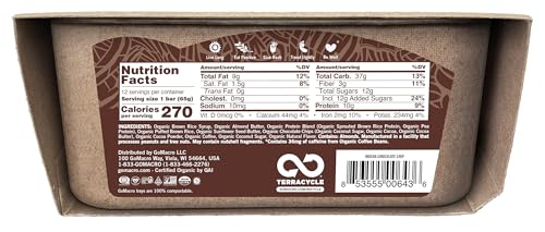 Image of Gomacro, Macrobar Mocha Chocolate Chip Organic, 2.3 Ounce, 12 Pack