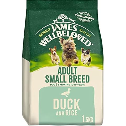 James Wellbeloved Adult Small Breed Duck and Rice 1.5 kg Bag, Hypoallergenic Dry Dog Food Cover