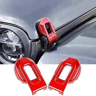 Cubierta de coche con hebilla decorativa para JL Wrangler JT Gladiator 2018+ kit de carrocería, accesorios de coche (rojo)
