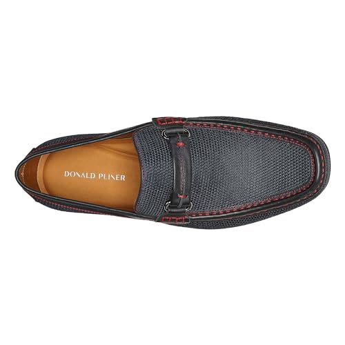 Image of Donald Pliner Donnie Men's Slip-On Loafer - Stacked Heel - Classic Dress Loafers for Men, Memory Foam Insole, Slip-On Shoes for Men, Comfortable Dress Shoes