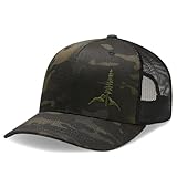 Larix Gear - The Tamarack - Black Camo Snapback Trucker Hats for Men and Women - Gift Box - Sticker - Mesh Panels