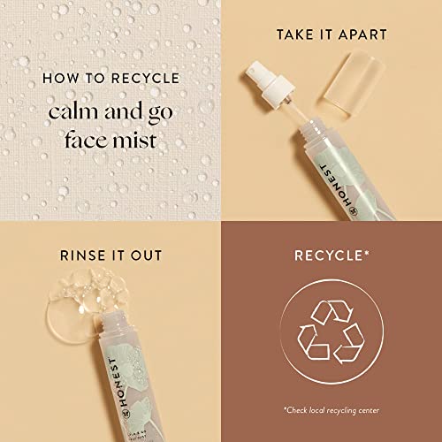 Honest Beauty Calm & Go Face Mist With Pro-Vitamin B5 For Sensitive Skin Calms + Soothes Irritated Skin Hypoallergenic + Dermatologist Approved Vegan & Cruelty Free 3.3 Fl Oz #TOP6