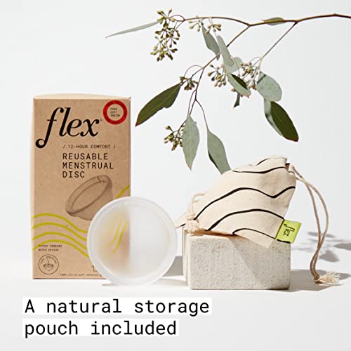 Flex Reusable Menstrual Disc - Silicone, 6 Super Tampon Capacity, Includes Pouch & 2 Free Discs - Image 9