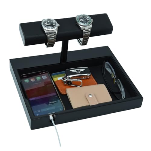 Hit design Phone Charger Station Watch Stand Holder for Men-Desk