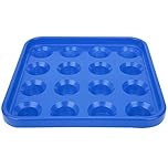 COCOYUEMA 16 Holes Pool Snooker Billiard Ball Storage Holder Tray Billiards Supplies Accessories (Blue)