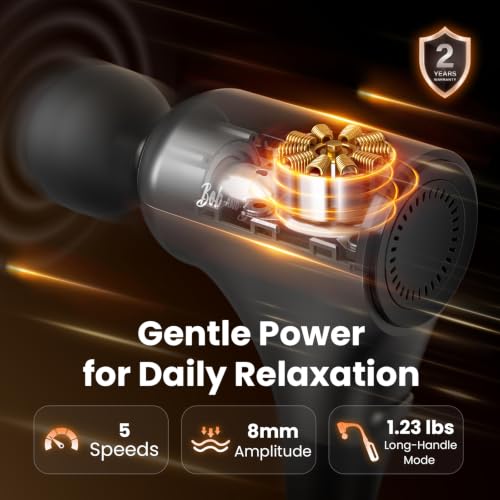 Image of BOB AND BRAD L9 Massage Gun with Detachable Extension Handle for Back | 2-in-1 Long Handle Back Massager with D-Grip, Percussion Massager for Back, Shoulder & Legs, Home Office, FSA-HSA Eligible