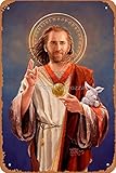 Saint Nicolas of Cage - Nic Cage Original Religious Painting Poster Metal Tin Sign Vintage 8x12 Inch