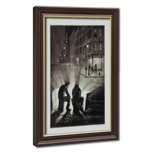 Impression toile Soudeurs à l'arc la nuit Martin Lewis pour habiller un mur blanc vide