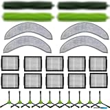 2 Set of Roller Brush & 10 Filters & 4 Mop Pads & 10 Side Brushes Replacement Parts Accessories Compatible with iRobot Roomba Combo J7 J7+ J9+ 10 Max Robot Vacuum Cleaner,