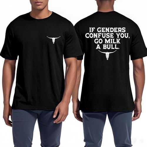 If Genders Confuse You Go Milk A Bull Shirt Funny Milk A Bull Shirt
