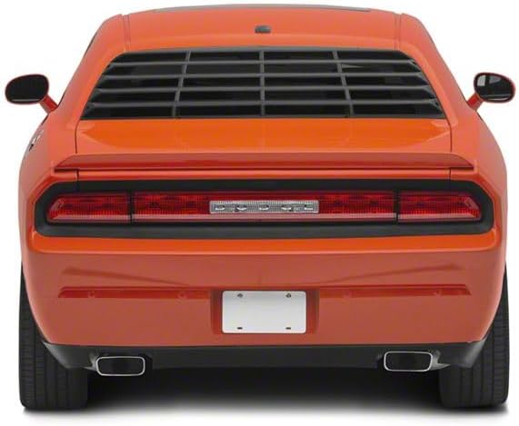 Rear Window Louvers | Retro Fastback Style ABS Rear Window Cover | Lift-Off One-Piece Design with Easy No-Drill Installation | Compatible with 2008–2023 Dodge Challenger