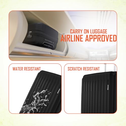 Image of Safari Cabin Genius Alley 55cm Trolley Bag Hard Case Polypropylene, 4 Spinner Wheels, 360 Degree Wheeling Carry on Luggage, Travel Bag, Suitcase for Travel, Trolley Bags for Travel, Black