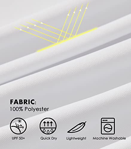 Willit Boy's Rash Guard Swim Shirts Short Sleeve Upf 50+ Sun Protection Shirt Youth Spf Fishing Quick Dry Shirt White M #TOP2