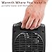 HOME_CHOICE Personal Ceramic Space Heater Electric Heater with Adjustable Thermostat Small Portable Heater Fan for Office Desktop Home Bedroom,750W/1500W