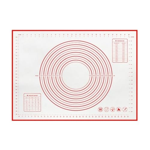 Tappetino in silicone per macaron Tappetino da forno in silicone oversize 80/70/60 cm, tappetino for stendere la pasta for crêpe, impasto for pizza, teglia antiaderente, for pasticceria(60x40cm)