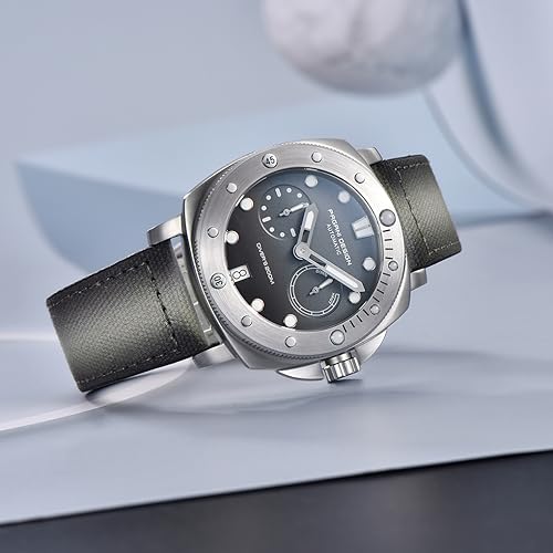 HaiQin Pagani Design 1767 Square Automatic Watches Men Self Winding Nylon Strap 200M Waterproof Sport Military Watch with Power Reserve Dial - Image 6