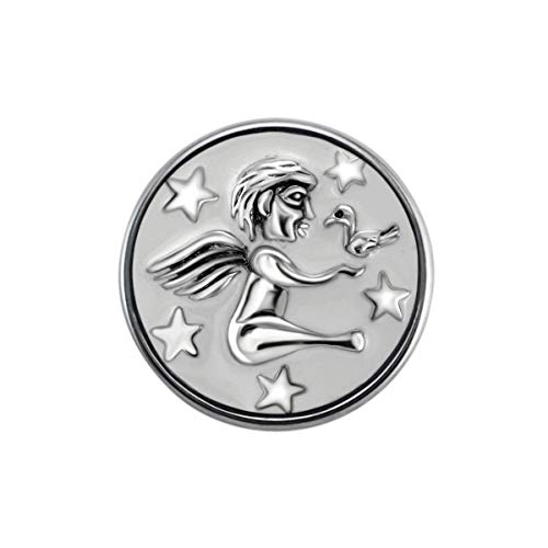 Quiges - Quiges Bouton click pour femme 18 mm Chunk ange blanc pour bouton pression accessoire, Émail