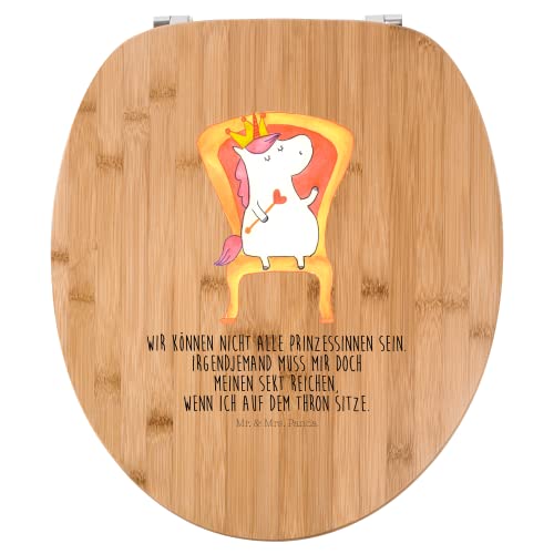 Mr. & Mrs. Panda Motiv WC Sitz Einhorn Prinzessin - Geschenk, Einhorn Deko, Toilette, Klobrille, Geburtstagsgeschenk, Toilettendeckel, Einhörner,