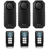 Wsdcam Bike Alarm with Remote 3 Pack, 113dB Wireless Anti-Theft Vibration Motorcycle Bicycle Alarm...