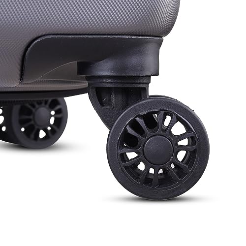Image of Verage V-Lite Firestone Combo Set of 2 (M-Check-in + L-Check-in) Black Hardsided Trolley Bags for Travel, Suitcase with Spinner Wheels, Anti-Theft Zippers Luggage