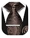 Enlision Herren Braun Paisley Krawatte und Einstecktuch mit Krawattenklammer Set Business Hochzeit für Herren Krawatte & Einstecktuch & Krawattennadel Sets,Braun
