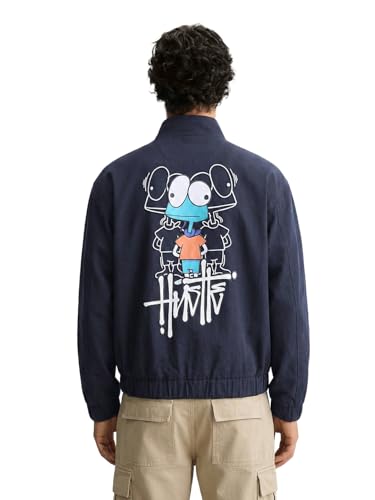 Image of The Indian Garage Co Men Relaxed Fit Long Sleeves Cutaway Collar Graphic Jacket