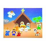 Fun Express - Dyo Nativity Sticker Scene for Christmas - Stationery - Stickers - Make - A - Scene (Lrg) - Christmas - 12 Pieces
