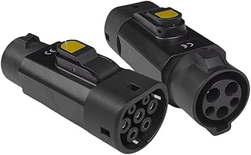 EV Charger Connector SAE J1772 to Type 2 EVs, EV Charging Adaptor for EU Electric Cars in The US, 32 amp 250 VAC Single Phase