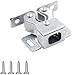 XMHF Double Roller Catch Cupboard Cabinet Door Latch Home Kitchen Tools Silver Tone Pack of 10
